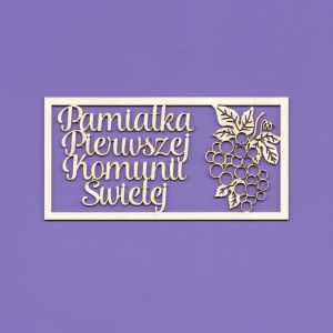 Tekturka Crafty Moly Napis Ramka - Pamiątka pierwszej Komunii Świętej G10